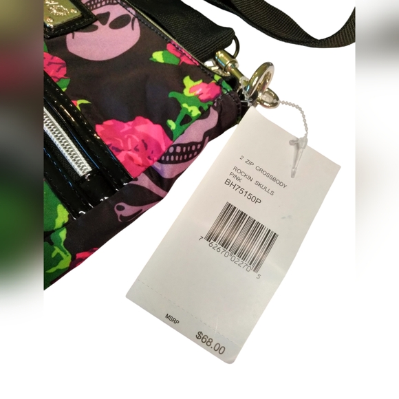 Betsy Johnson Deadstock Y2K Skull and Roses Crossbody Purse - Picture 3 of 5